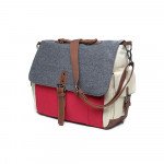 Wholesale Tri-Color Canvas Messenger Bag